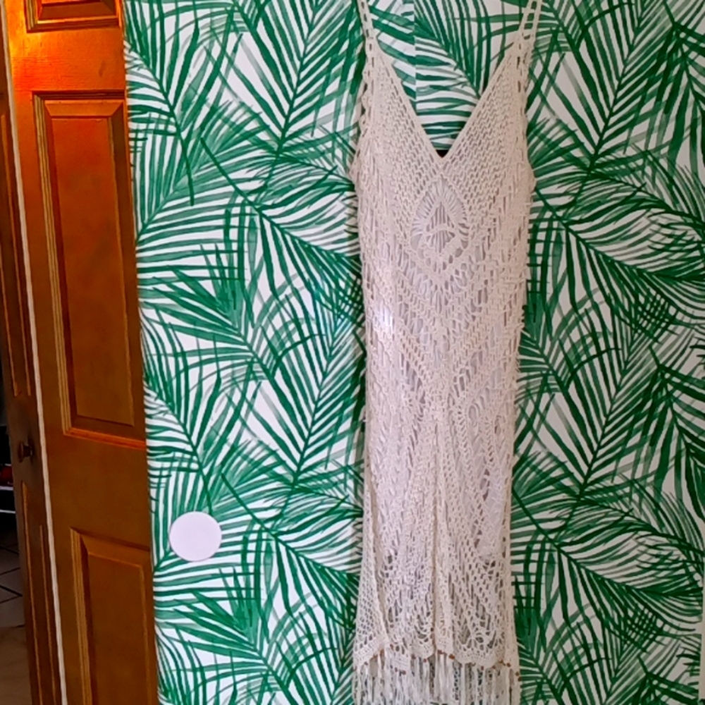 Intricate White Crochet Dress